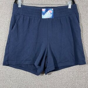 Adidas Sweat Shorts Womens Size XL Blue Pull On Pockets High Rise‎ Athleisure